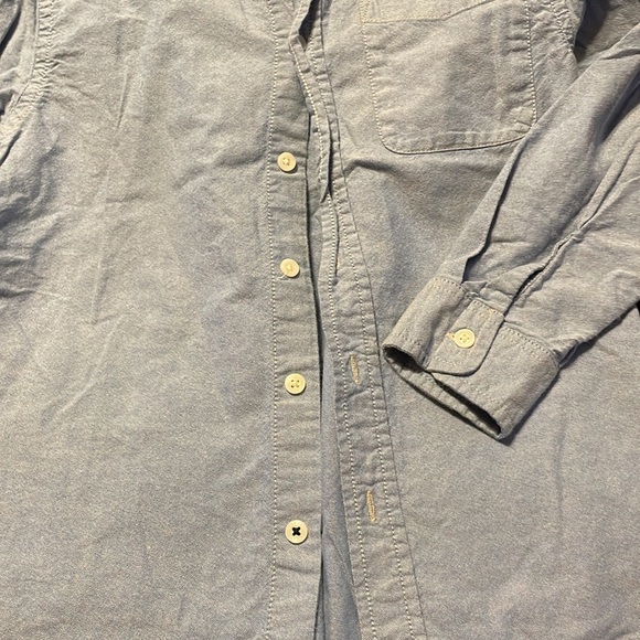 OSHKOSH B’GOSH BOY OXFORD SZ 10 CHAMBRAY BLUE BUTTON DOWN LONG SLEEVE SHIRT ECU - Picture 3 of 11